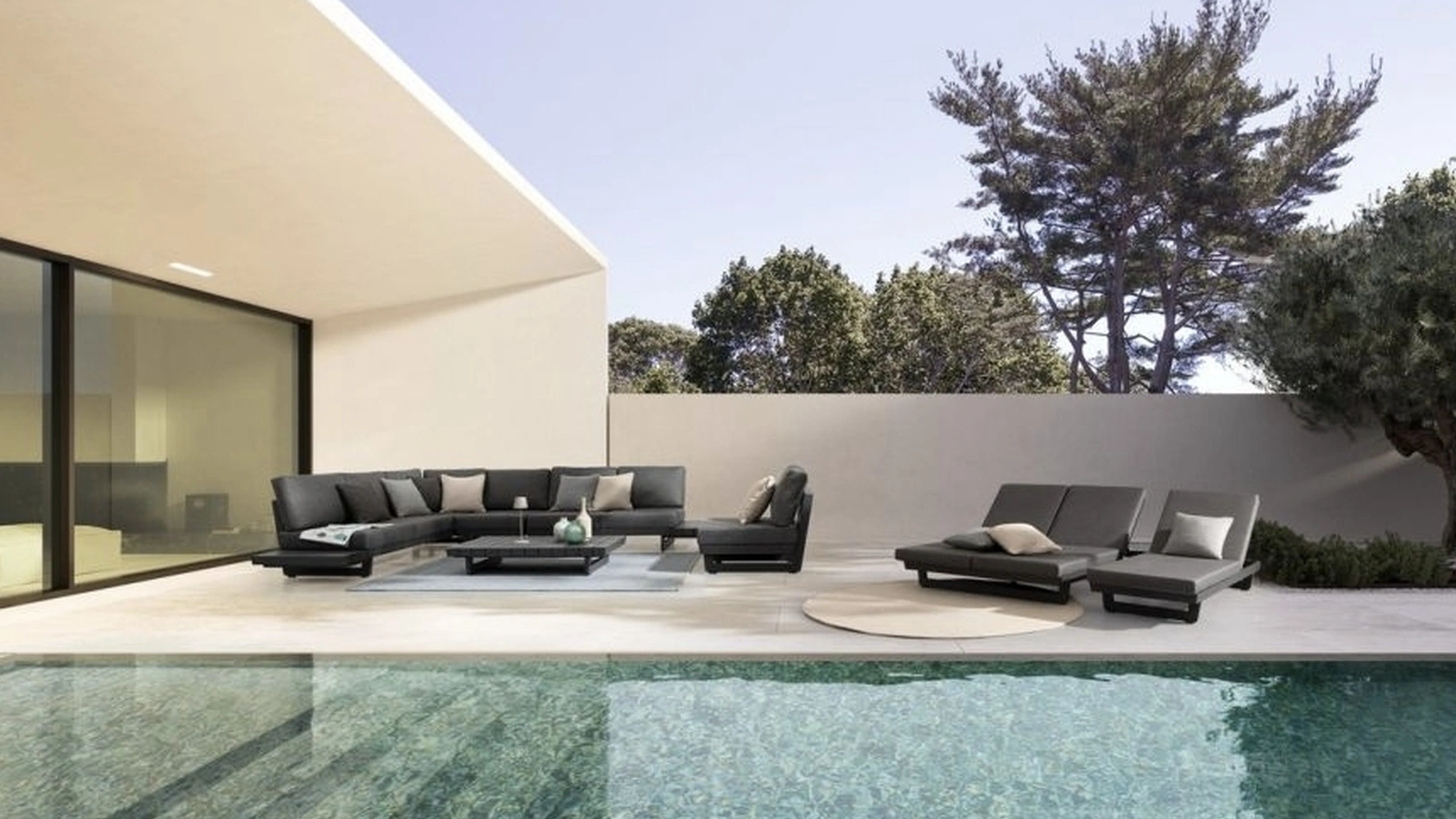 Arredo da esterno Infinity in alluminio e tessuto di Bizzotto