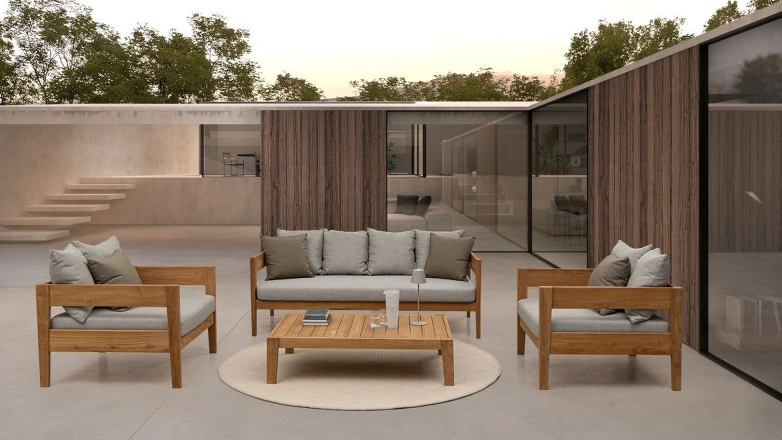  Arredo da esterno in Teak Kobo di Bizzotto