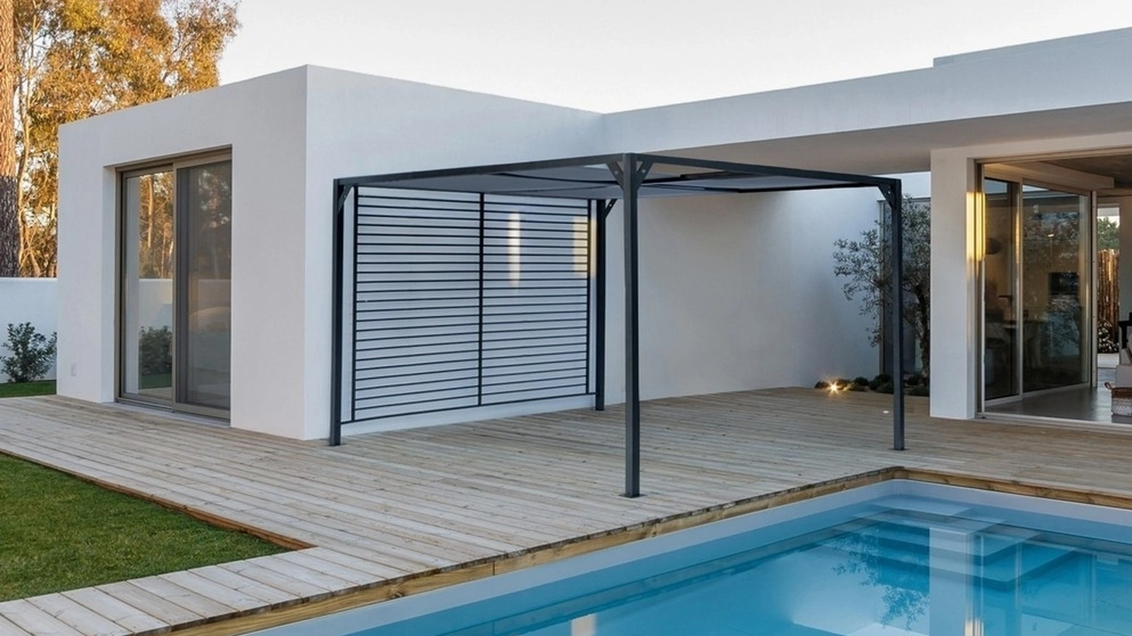 Gazebo in alluminio nero Noah di Bizzotto