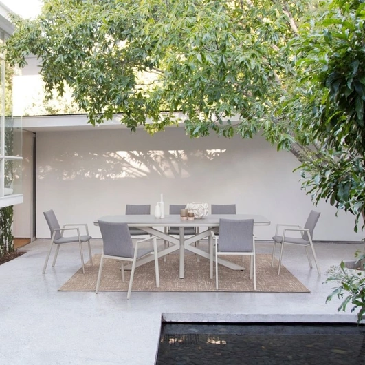 Sedia Odeon in tessuto e alluminio di Bizzotto