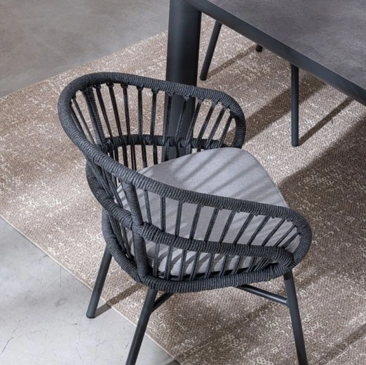 Sedia in corda e alluminio Odivelas di Bizzotto