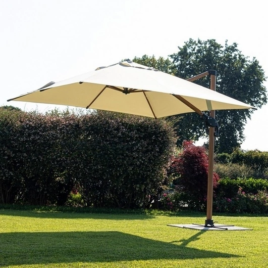 Ombellone in alluminio effetto legno Orion di Bizzotto