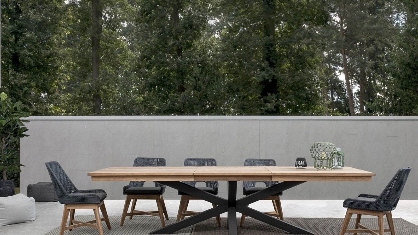 Tavolo in Teak e alluminio Palmdale di Bizzotto