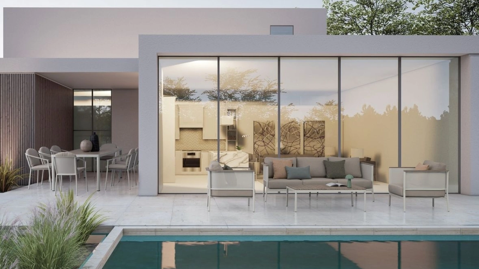 Arredo da esterno Ulises in alluminio e tessuto di Bizzotto