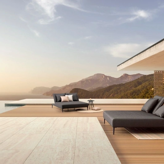 Lettino doppio Viper di Bizzotto