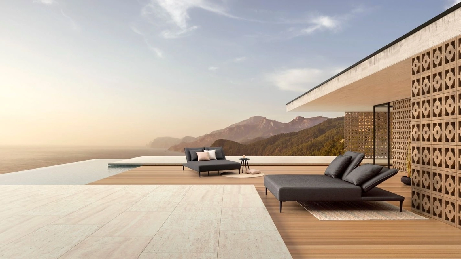 Lettino doppio Viper di Bizzotto