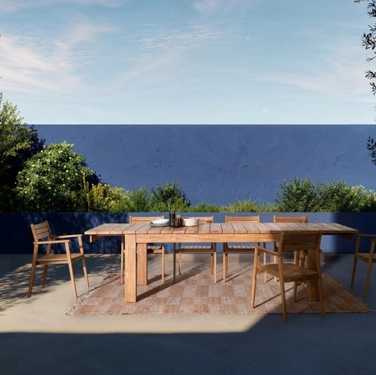 Tavolo Zorritos in teak riciclato di Bizzotto