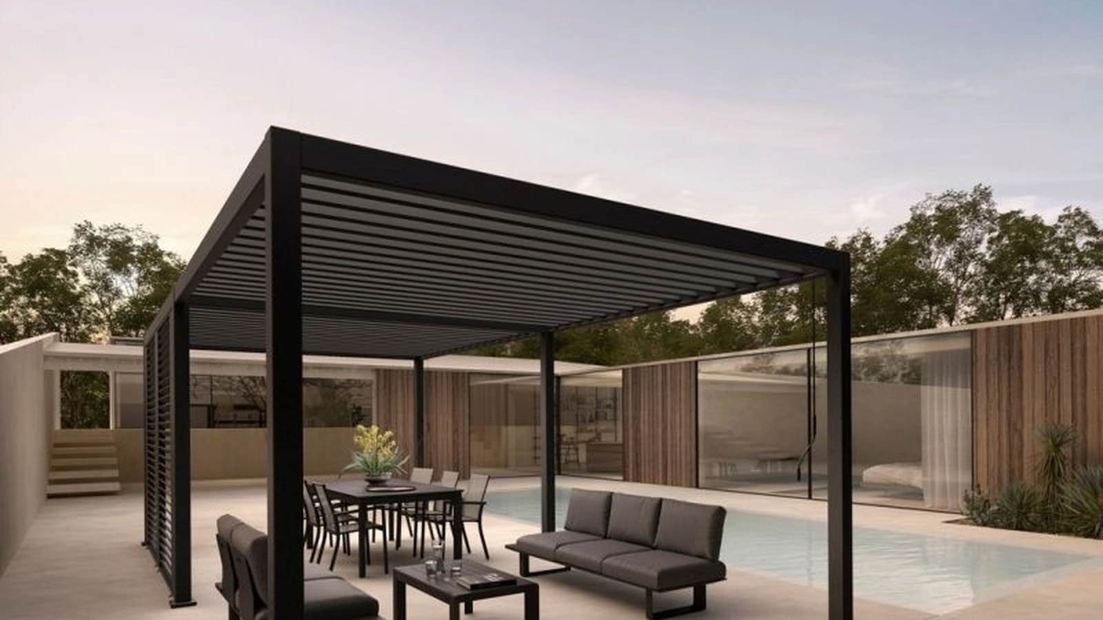 Pergola Ocean Antracite a isola di Bizzotto