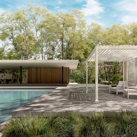 Pergola Ocean Bianco a isola di Bizzotto