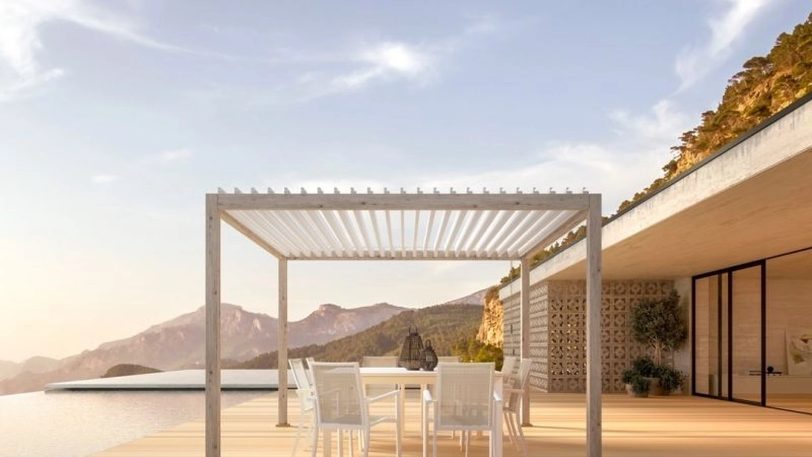 Pergola Ocean Rustic Bianco di Bizzotto